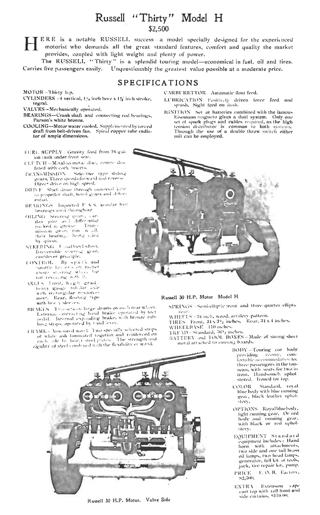 Russell H
              Specifications