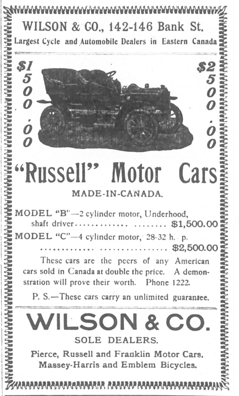 1906 Russell ad
