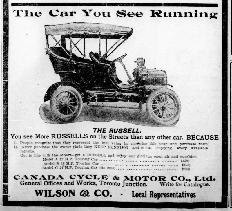 1906 Russell ad