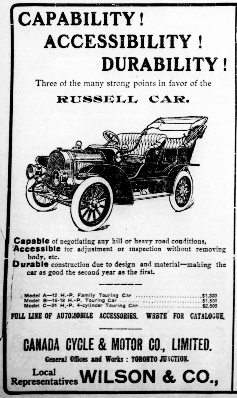 1906 Russell ad