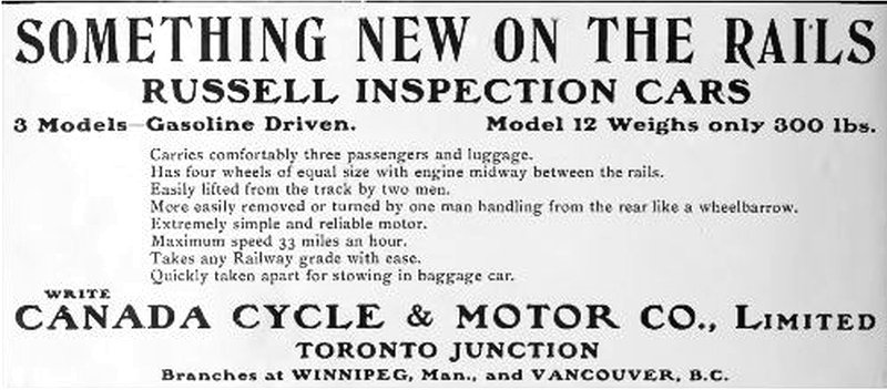 1906 CCM rail car