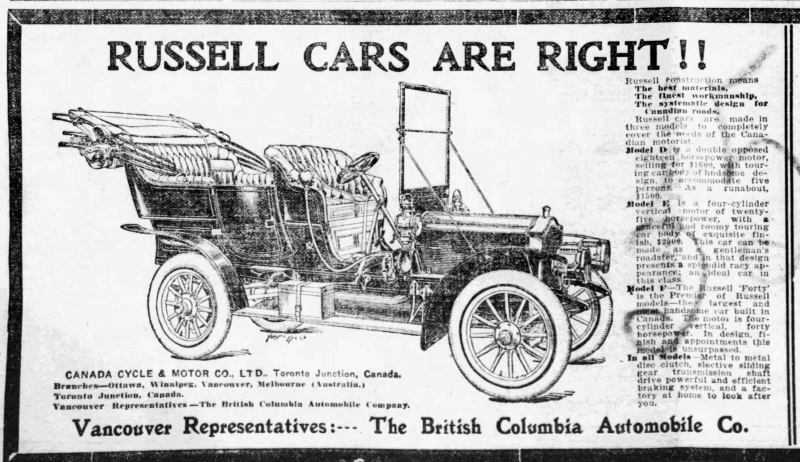 1907 Russell ad