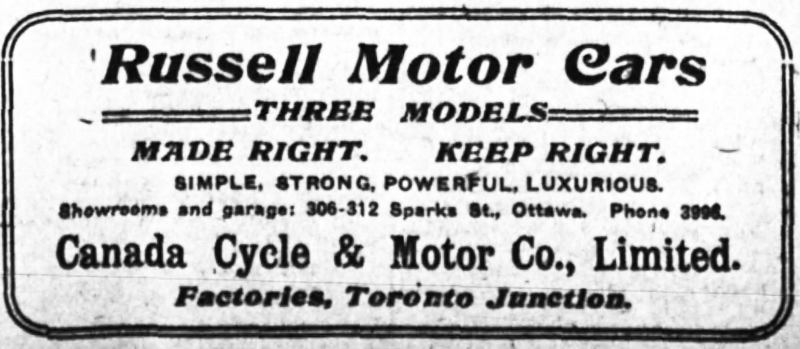 1907 Russell ad