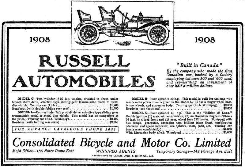 1908 Russell ad