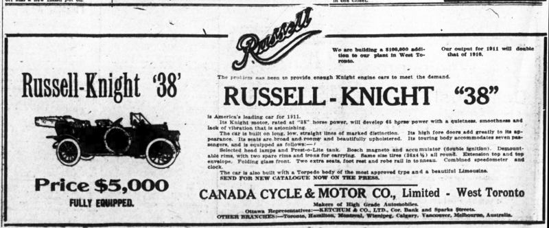 1910 Russell ad