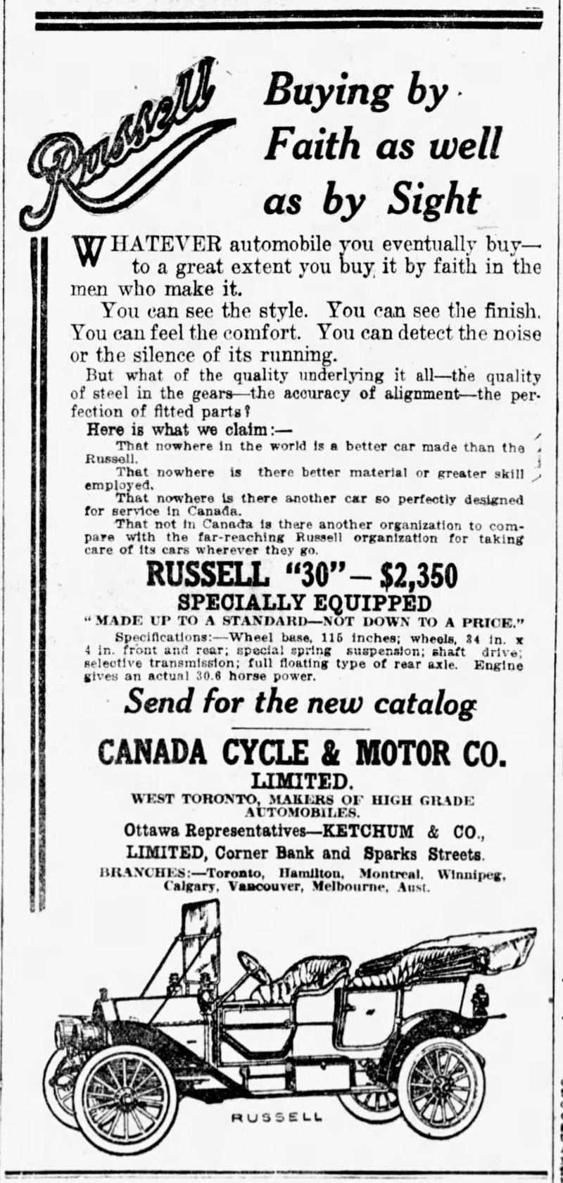 1911 Russell ad