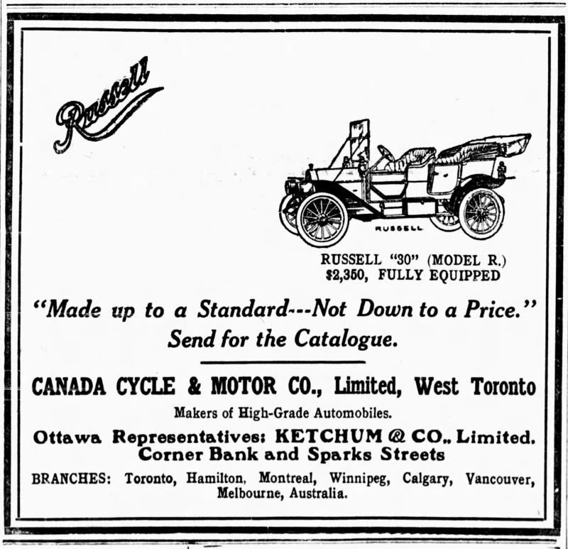 1911 Russell ad