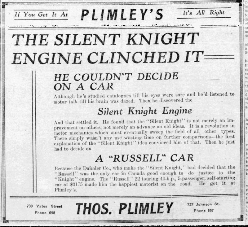 1912 Russell ad