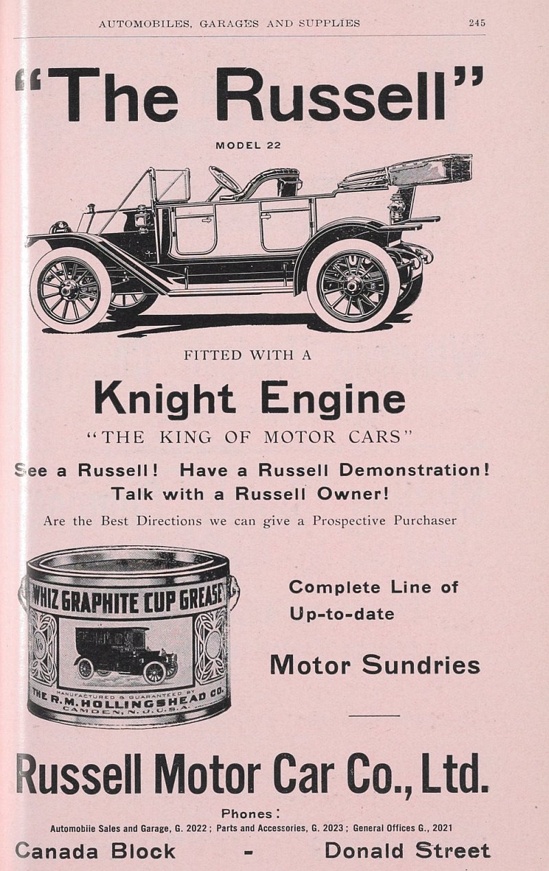 1912 Russell ad