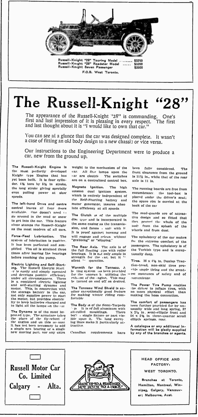 1913 Russell ad