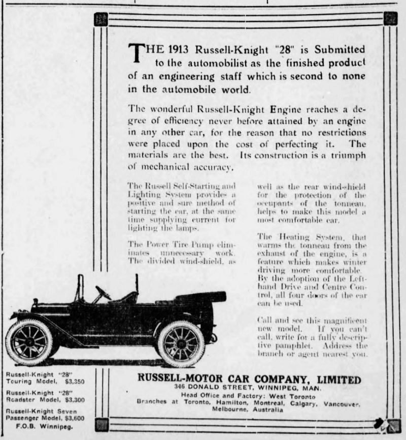 1913 Russell ad