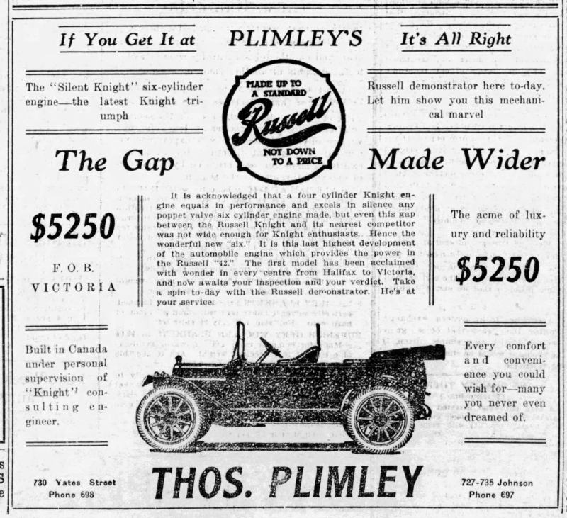 1913 Russell ad