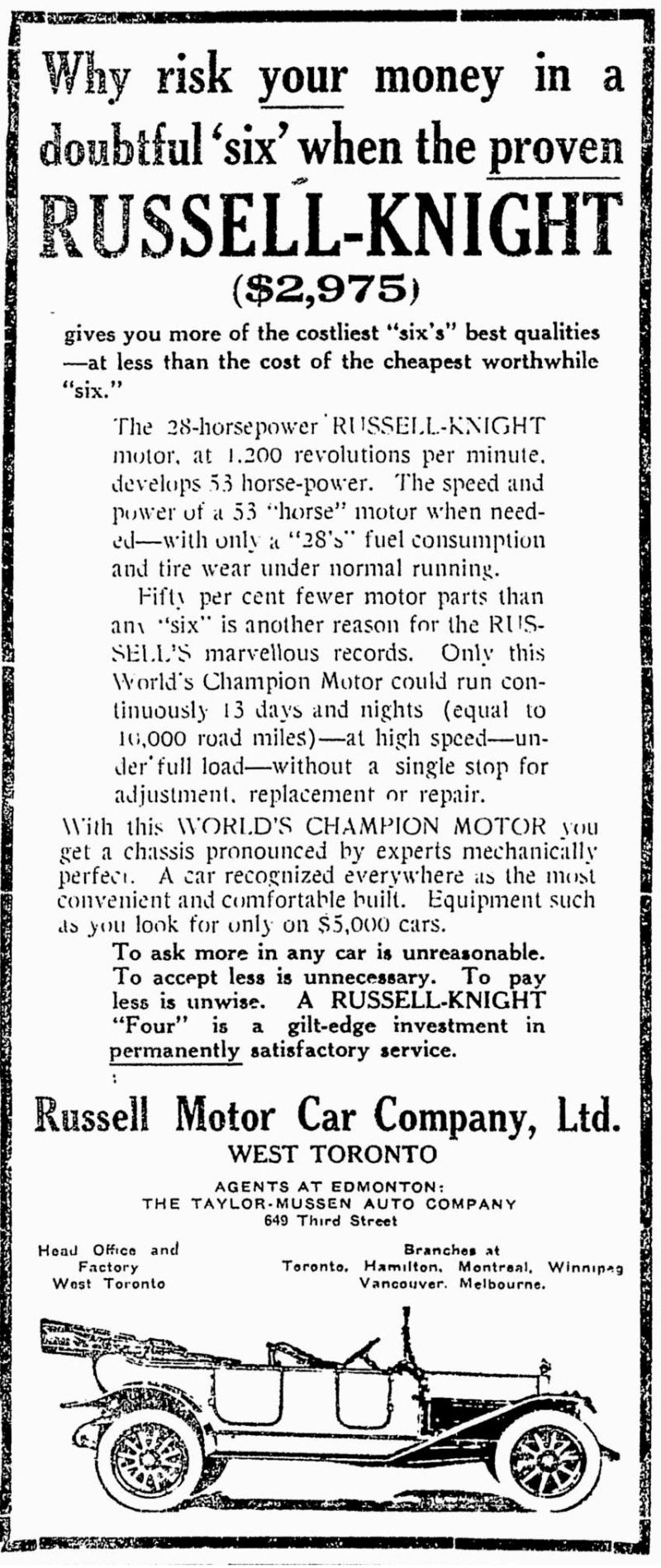 1914 Russell ad