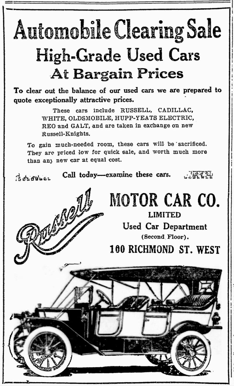 1914 Russell ad