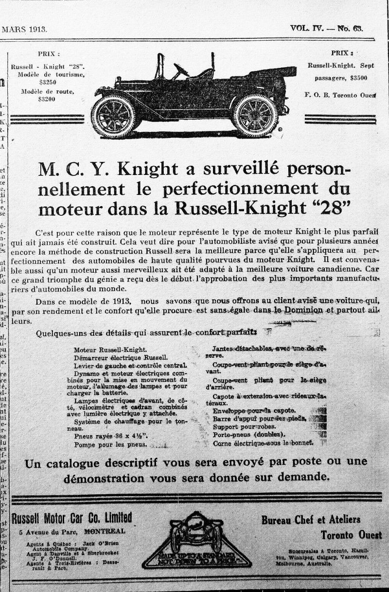 1913 Russell ad