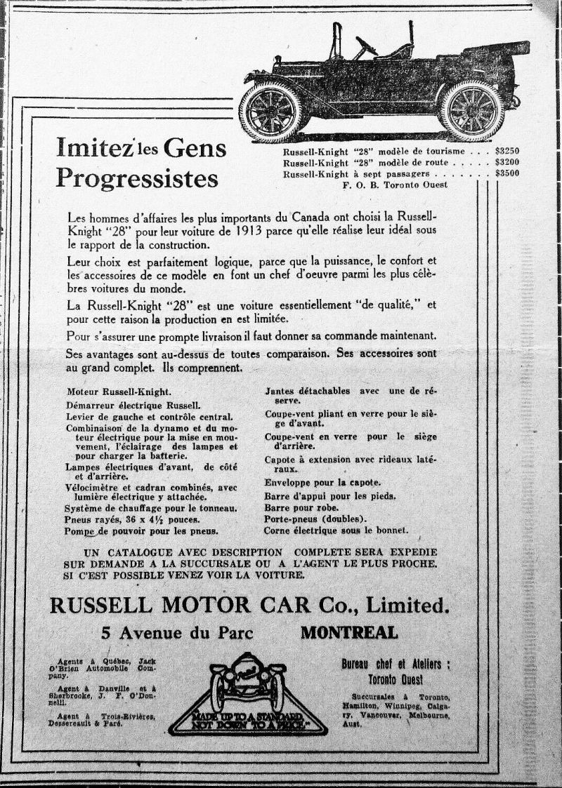 1913 Russell ad