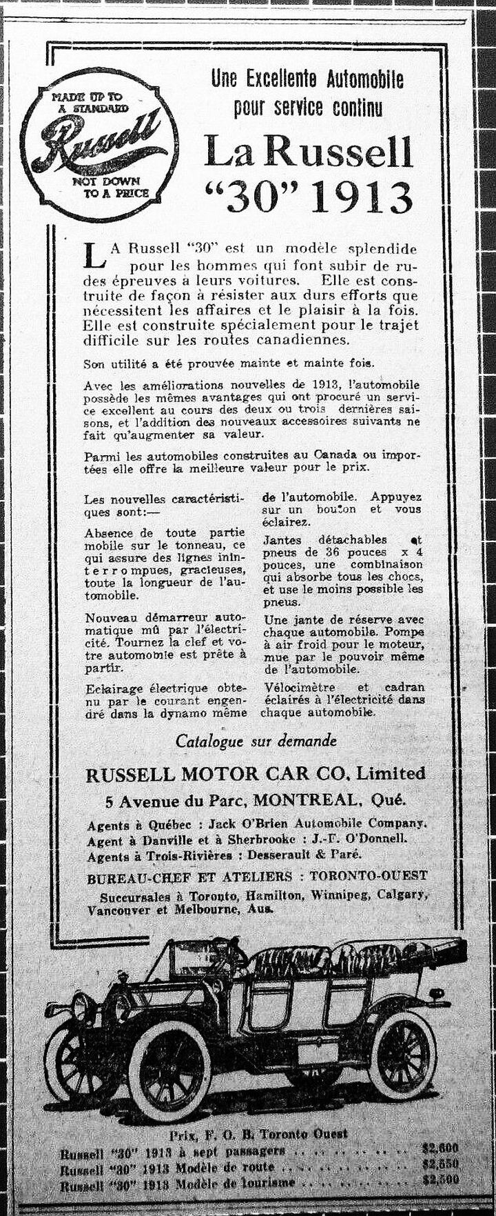 1913 Russell ad